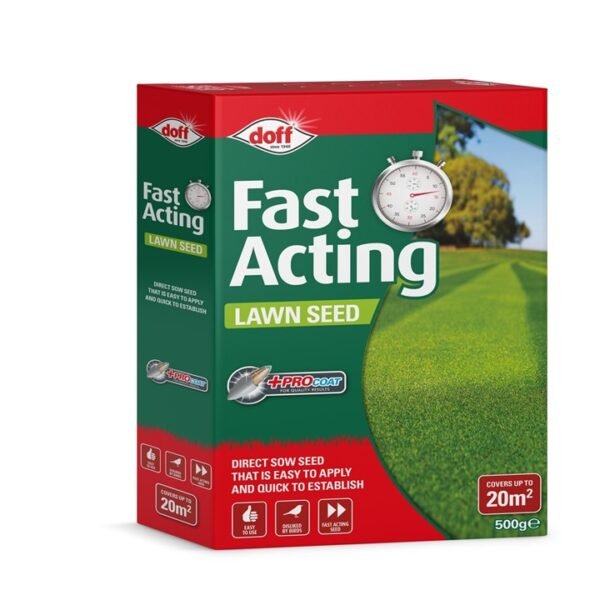 Doff Fast growing lawn seed with procoat