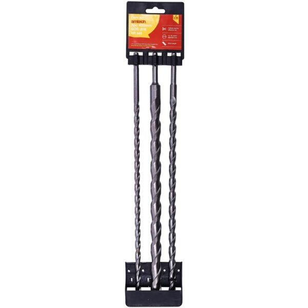 Amtech 3 Piece 450mm (18") SDS drill bit set - Image 2
