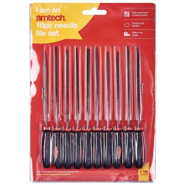 Amtech 10 Piece 140mm (5.5") needle file set - Image 2