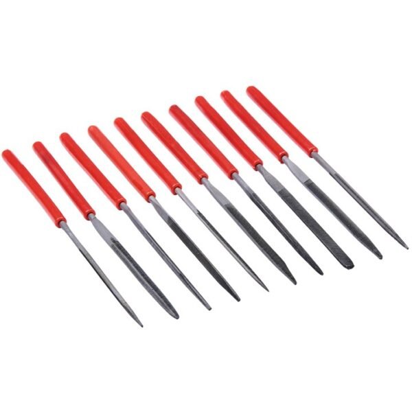 Amtech 10 Piece 140mm (5.5")steel needle file set