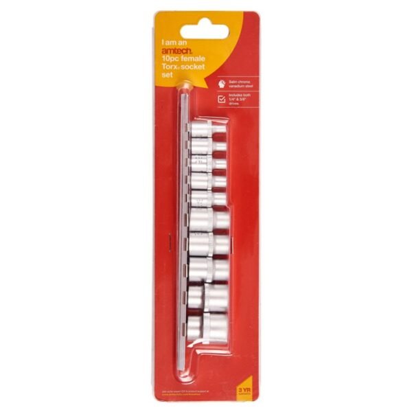 Amtech 10 Piece female Torx socket set - Image 2