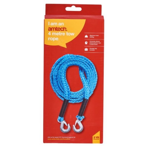 Amtech 4m 2000kg tow rope - Image 2