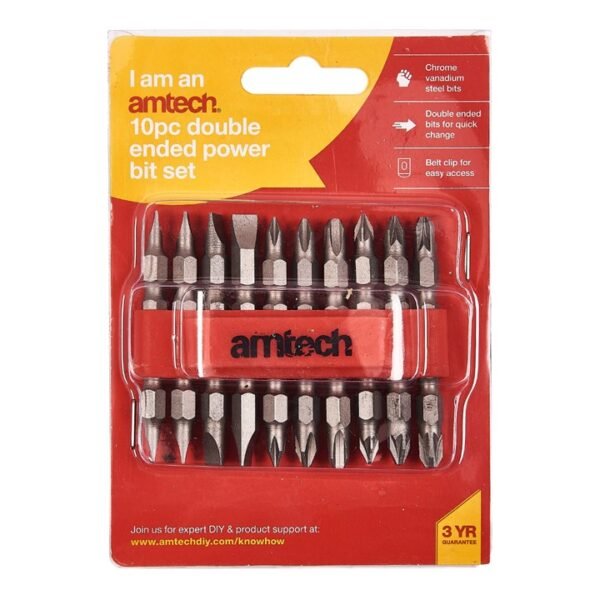 Amtech 10 Piece double ended power bit set - Image 2