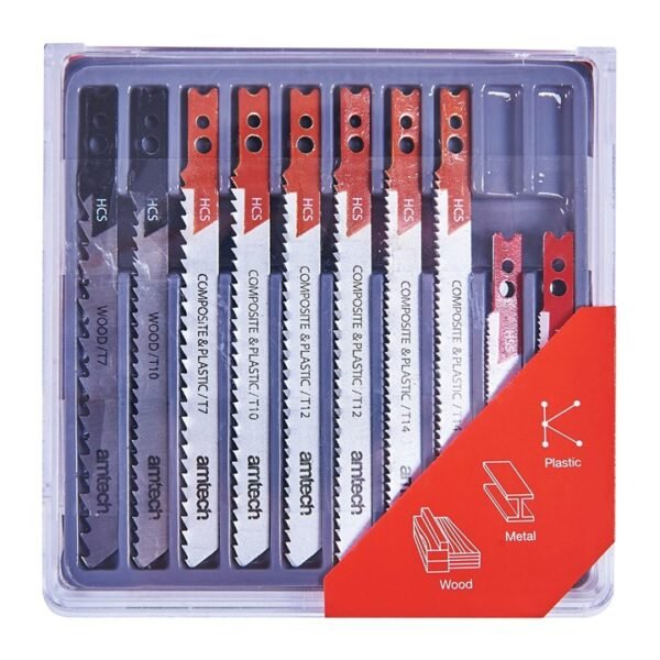 Amtech 10 Piece mixed jigsaw blades with clamp fitting - Image 3