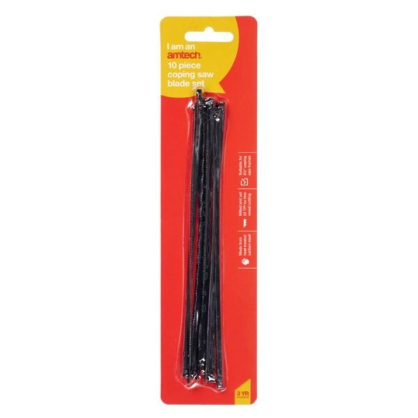 Amtech 10 Piece coping saw blade set - Image 2