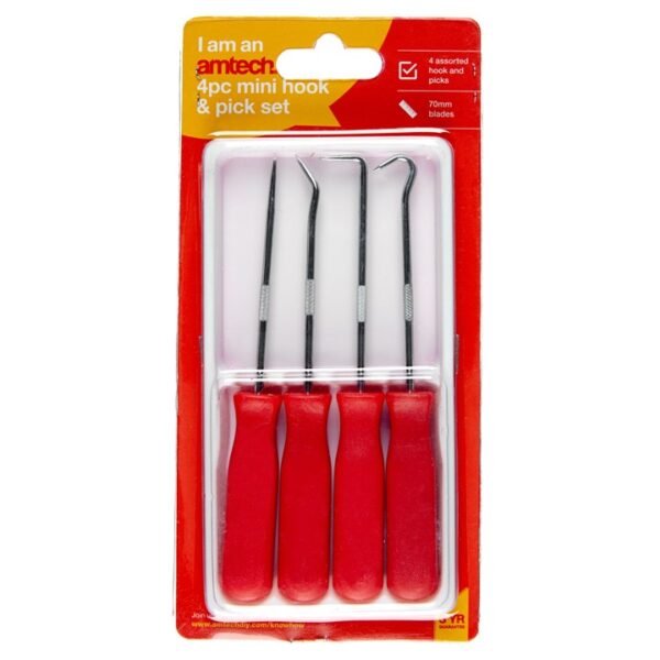Amtech 4 Piece mini hook and pick set - Image 2