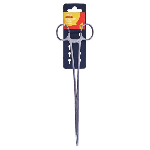 Amtech 10'' Straight Forceps - Image 2