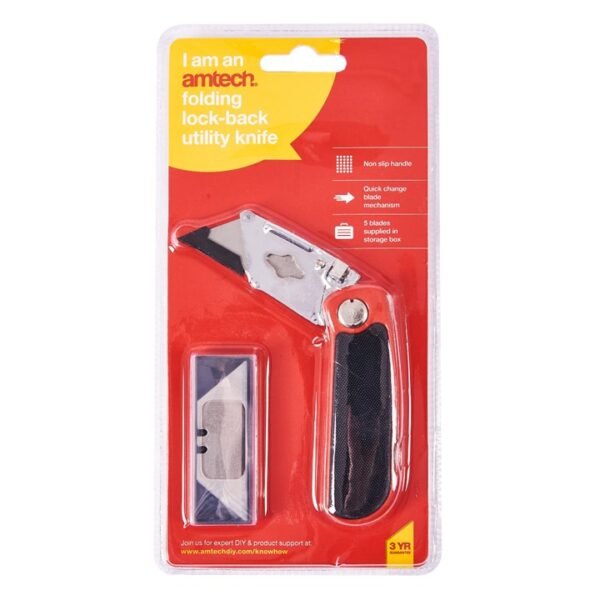 Amtech Folding lock-back utility knife - Image 2