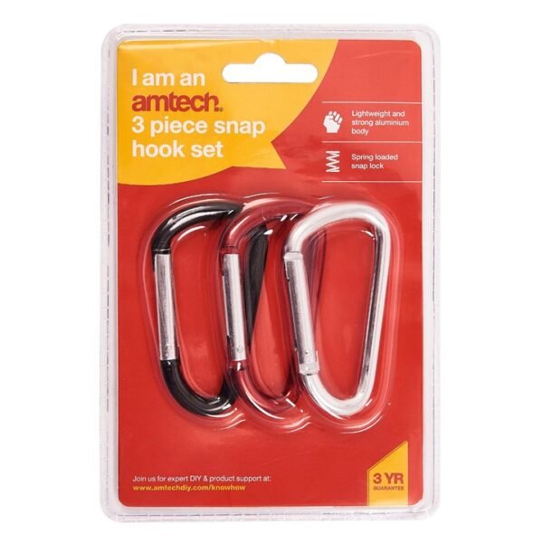 Amtech 3 Piece snap hook set - Image 2