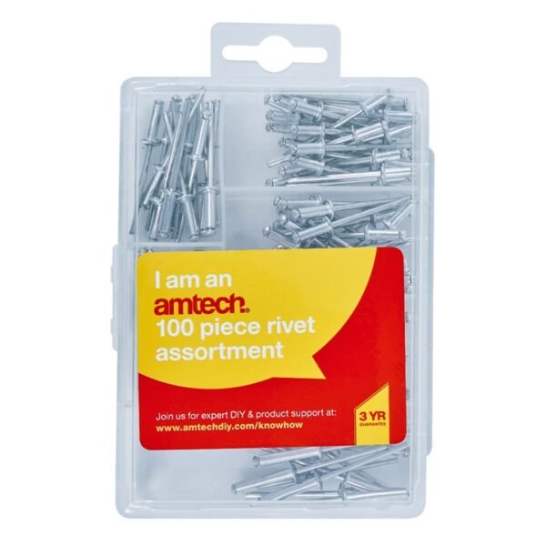 Amtech 100 Piece assorted rivet set - Image 2
