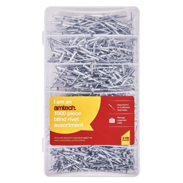 Amtech 1000 Piece blind rivet assortment - Image 2