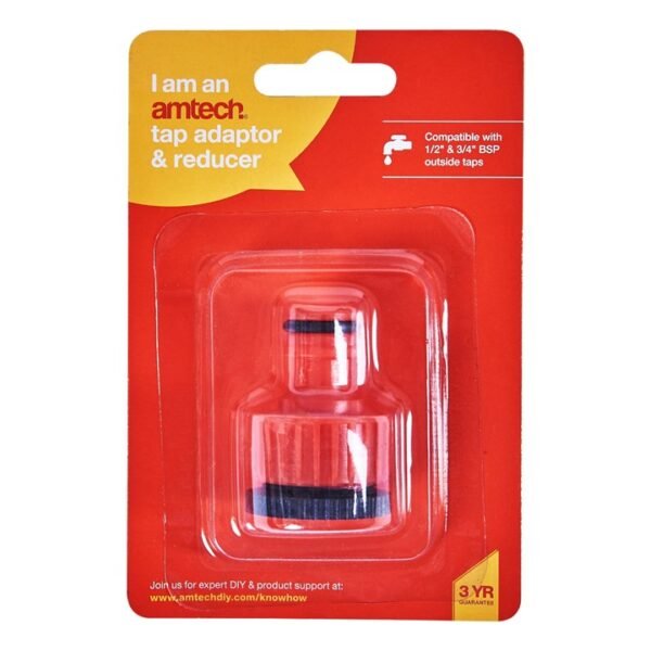 Amtech 1/2" - 3/4" BSP tap adaptor and reducer - Image 2