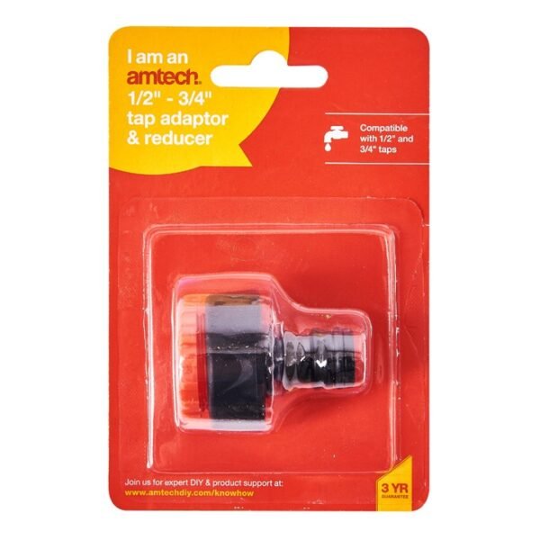 Amtech 1/2" - 3/4" Tap adaptor and reducer - Image 2