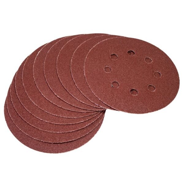 Amtech 10 x P80 grit circular sanding sheets (125mm diameter)