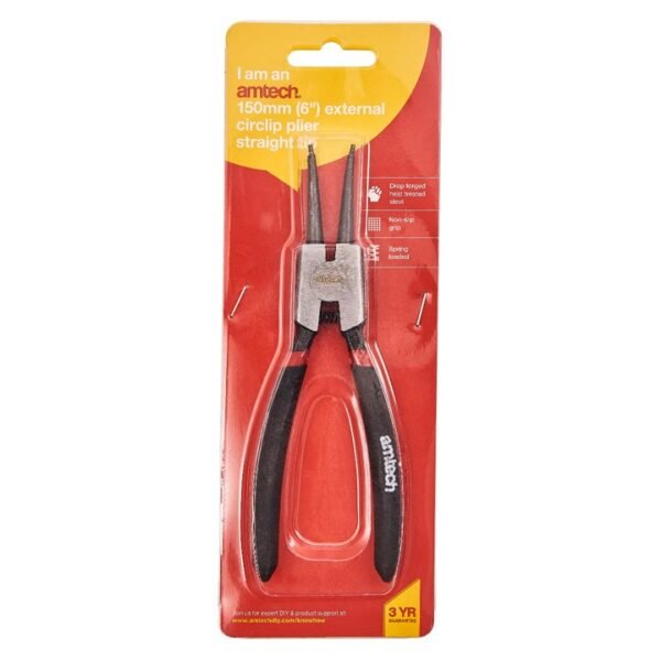 Amtech 150mm (6") Circlip plier - external straight - Image 2