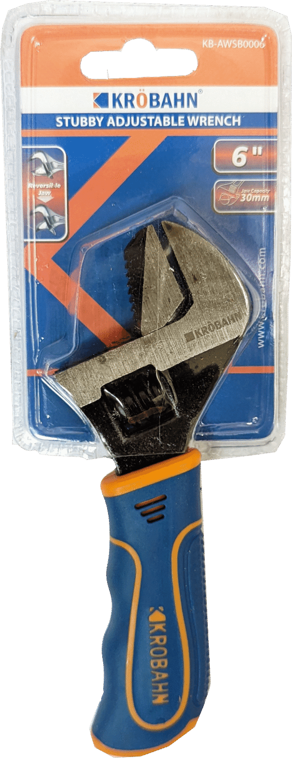 STUBBY ADJUSTABLE WRENCH 6"