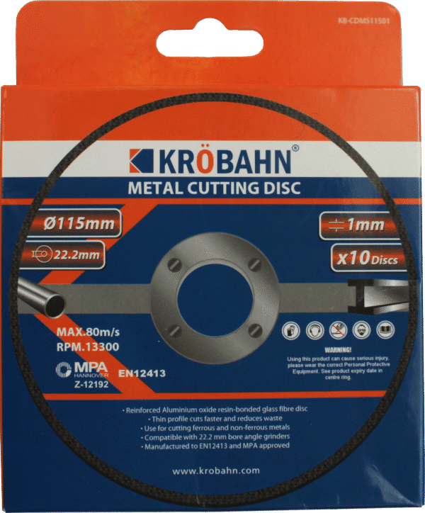 METAL CUTTING DISC 115 x 22.2 x 1.0mm - Image 2
