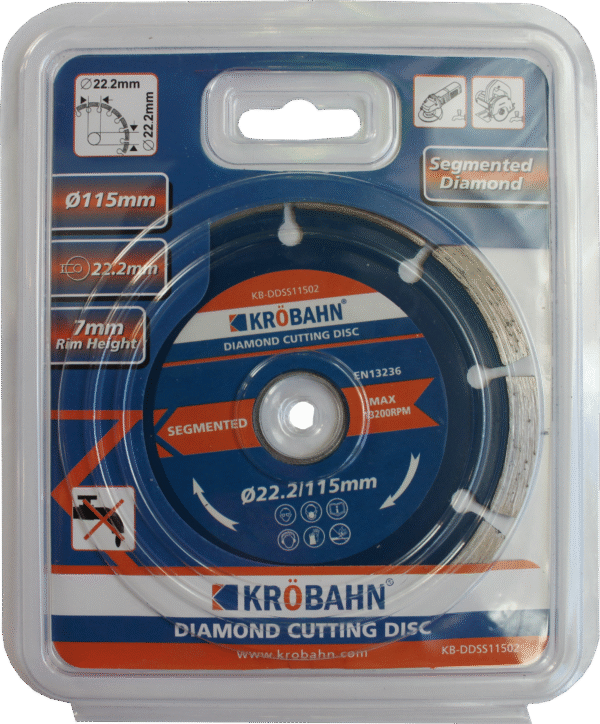 SEGMENTED DIAMOND CUTTING DISC 115x22.2x2mm - Image 2