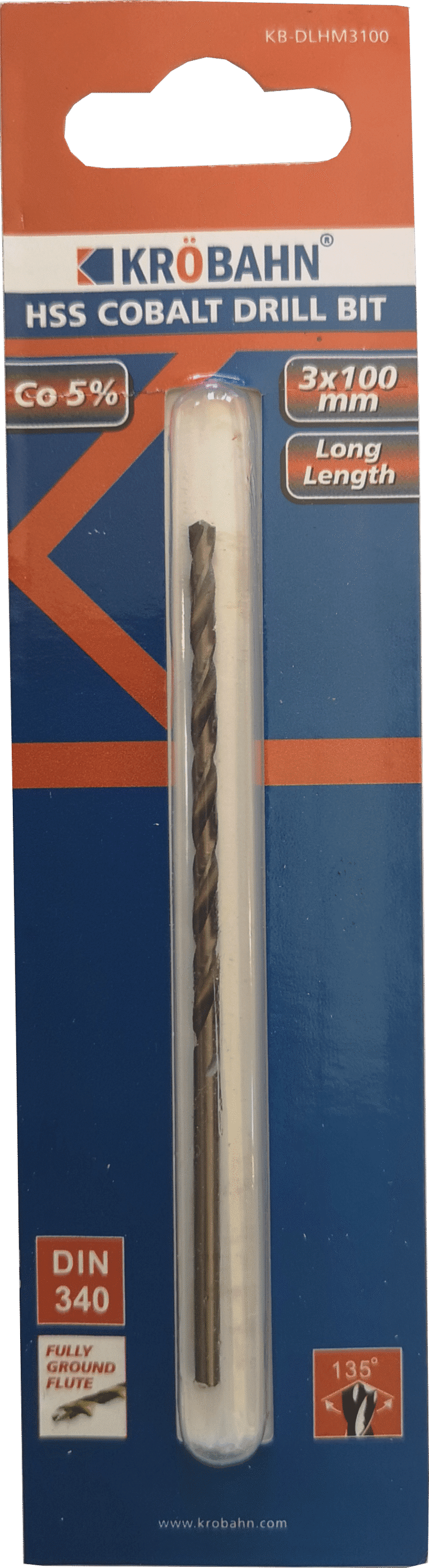HSS COBALT DRILL BIT 3 x 100mm