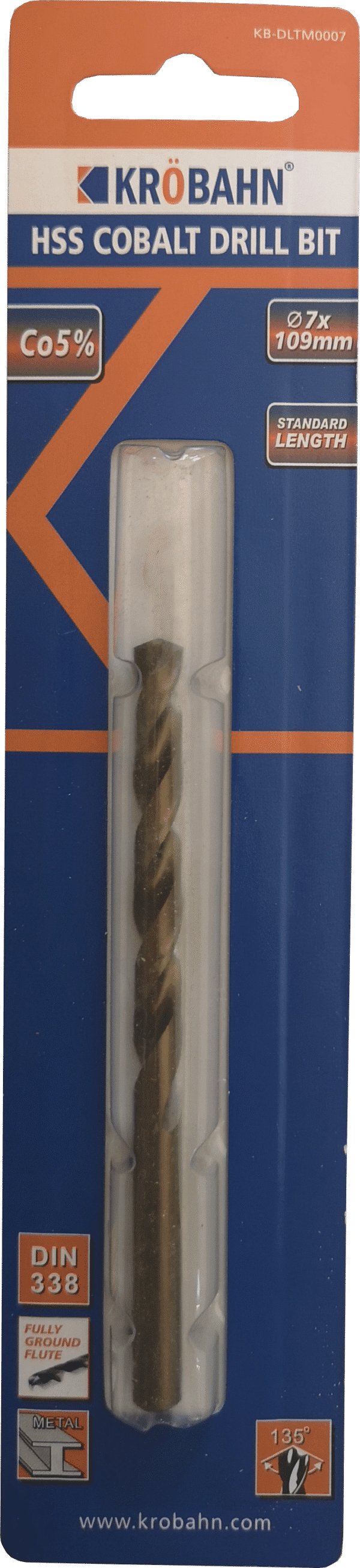 HSS COBALT DRILL BIT 7 x 109mm