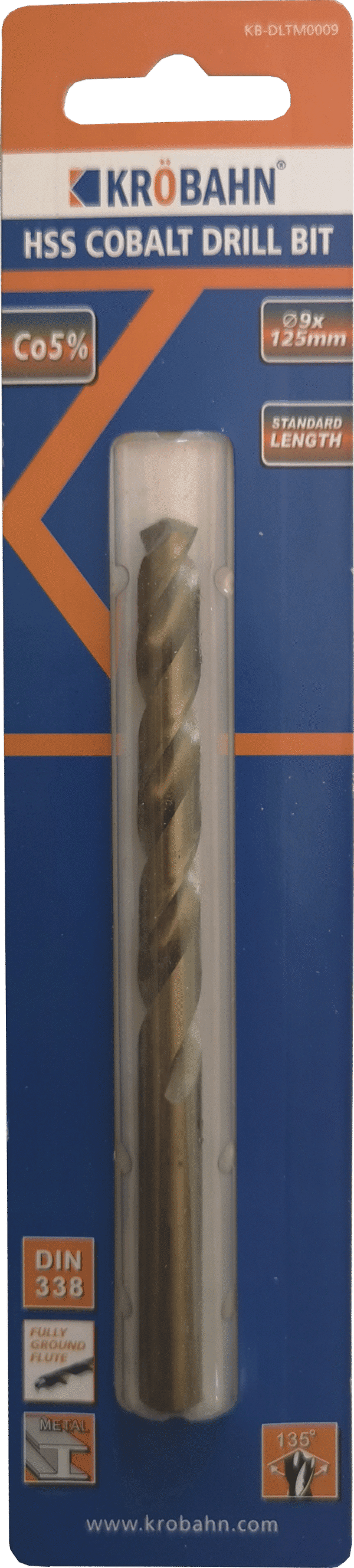 HSS COBALT DRILL BIT 9 x 125mm