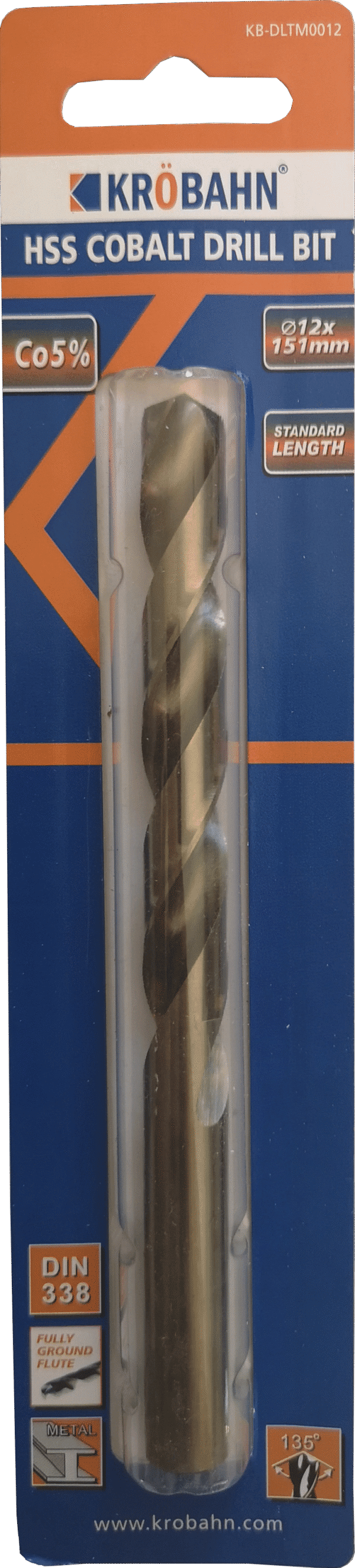 HSS COBALT DRILL BIT 12 x 151mm