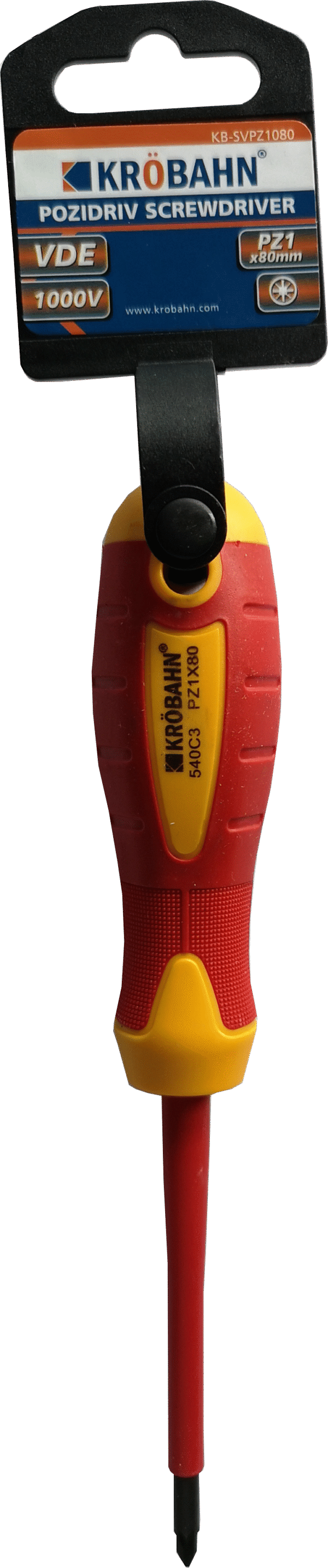 VDE POZIDRIV SCREWDRIVER PZ1 x 80mm